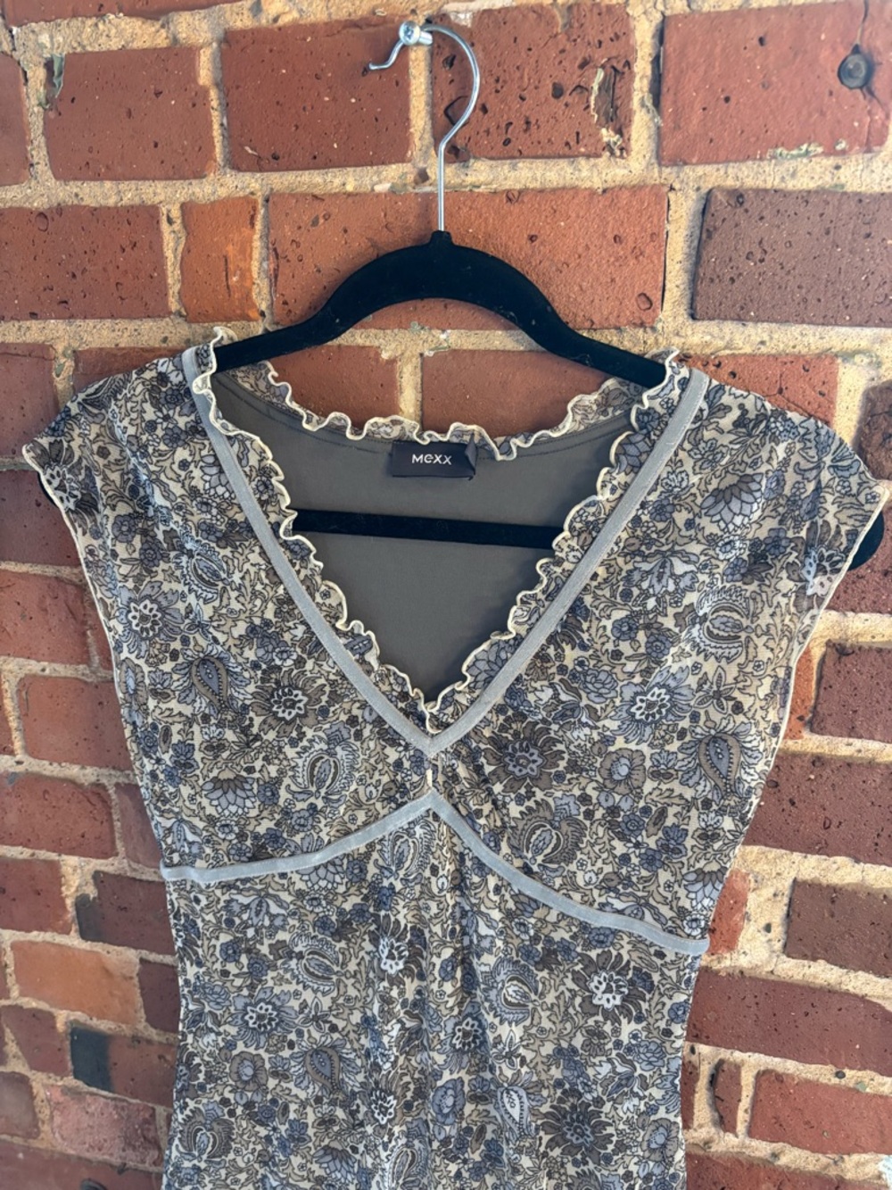 Vintage 90s Mexx Floral Lace-Trim Maxi Dress - Picture 3 of 8